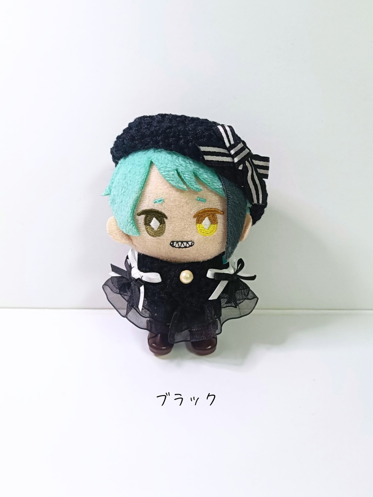 10cmぬい服 ストライプリボンケープ&ベレーセット