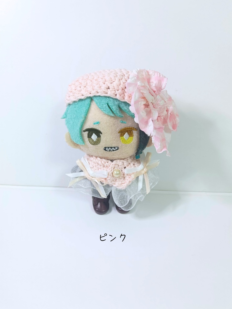 10cmぬい服 フリルリボンケープ&ベレー