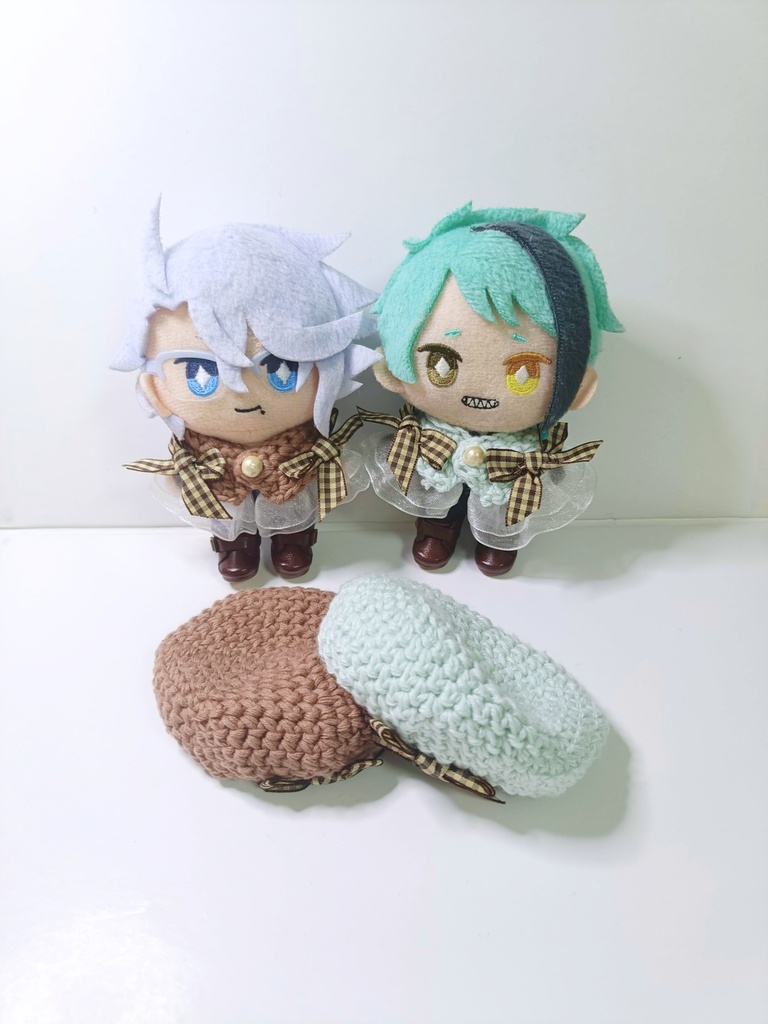 10cmぬい服 チョコミント!ケープ&ベレー