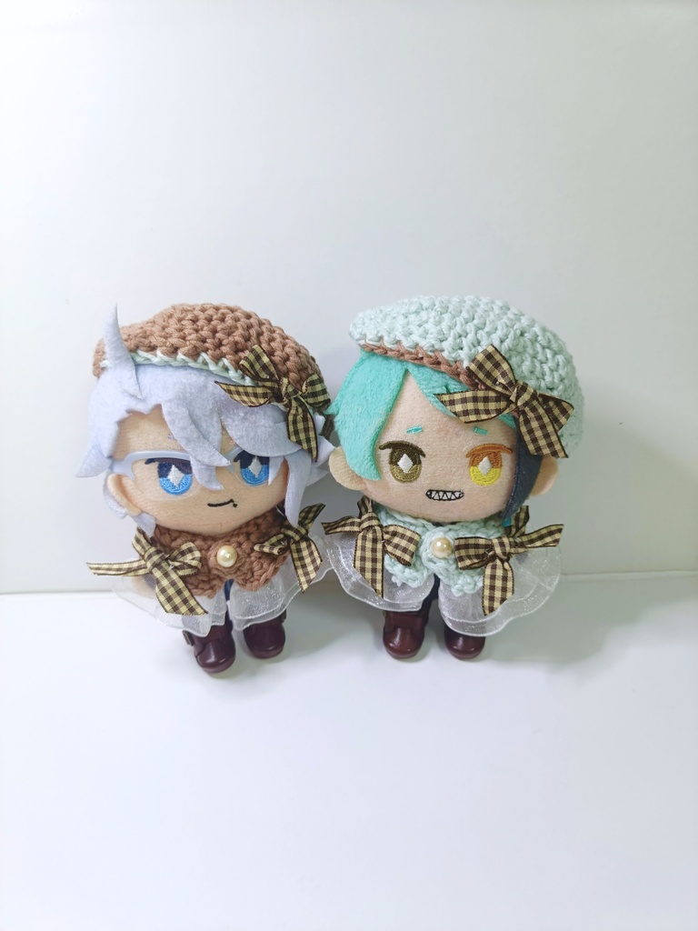 10cmぬい服 チョコミント!ケープ&ベレー