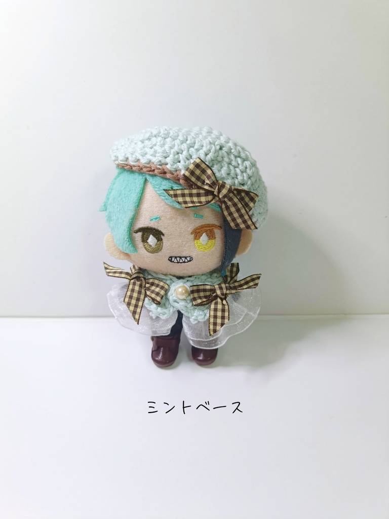 10cmぬい服 チョコミント!ケープ&ベレー