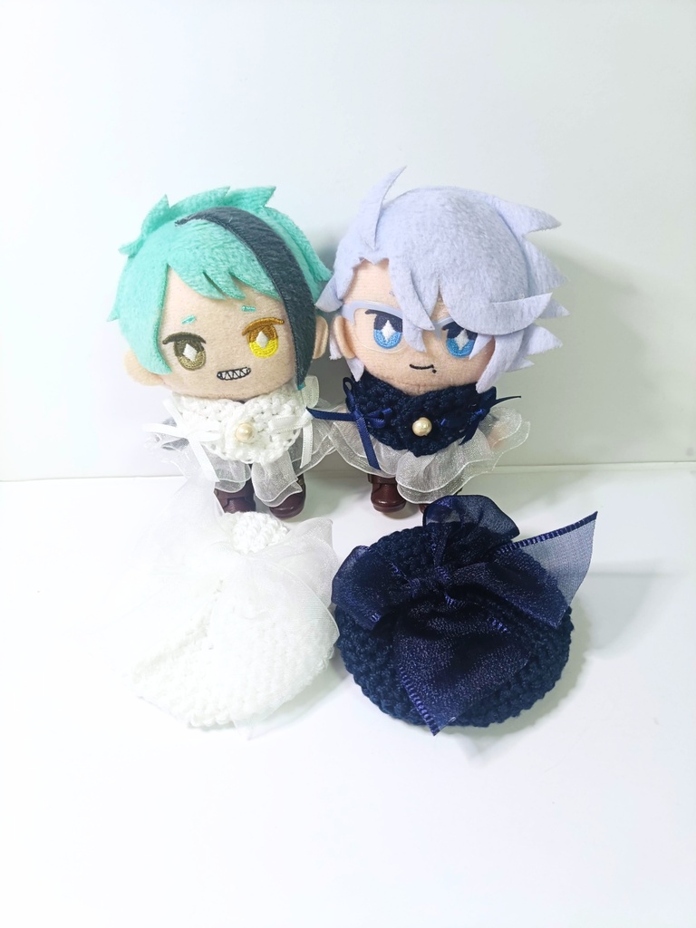 10cmぬい服 シンプルリボンケープ&ベレー
