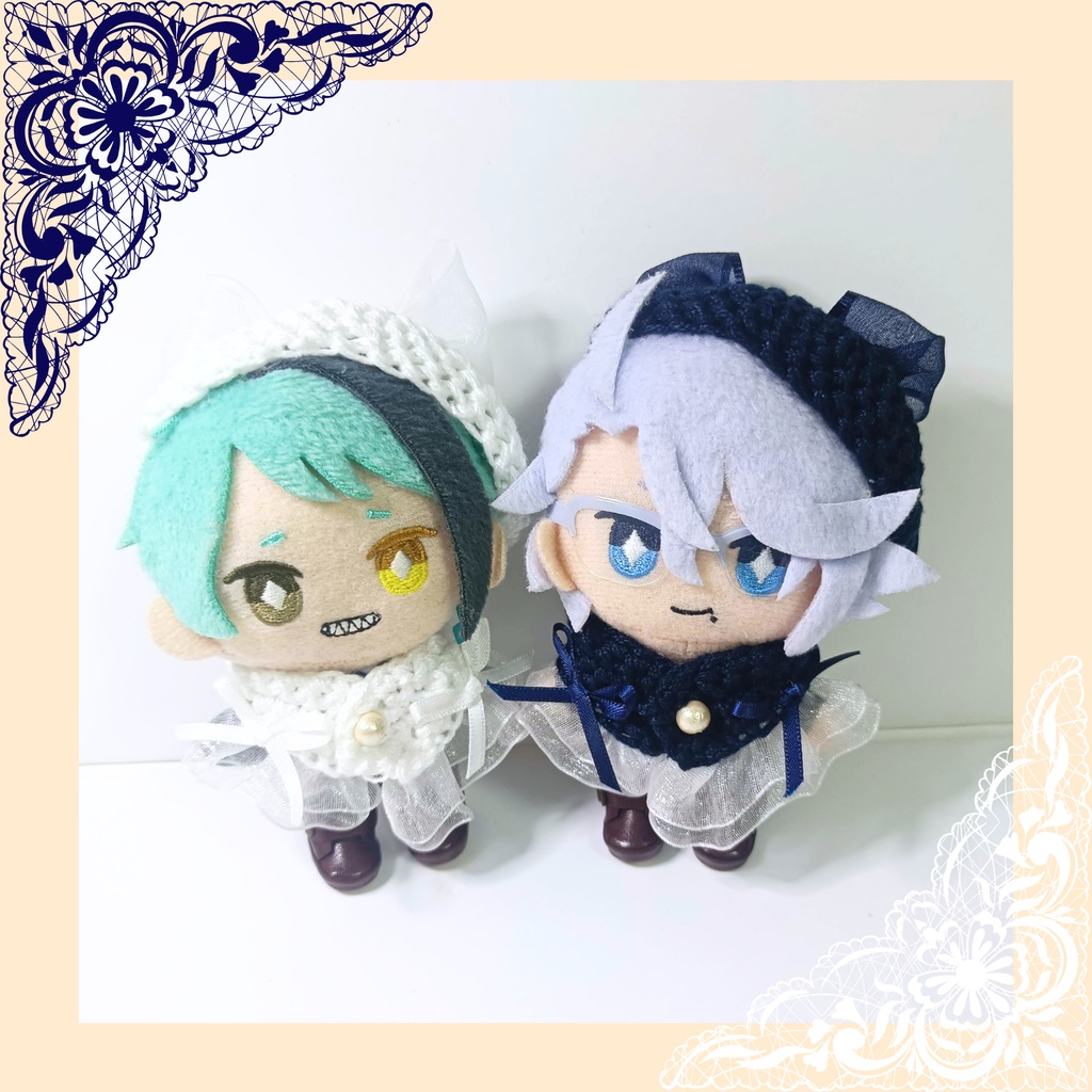 10cmぬい服 シンプルリボンケープ＆ベレー