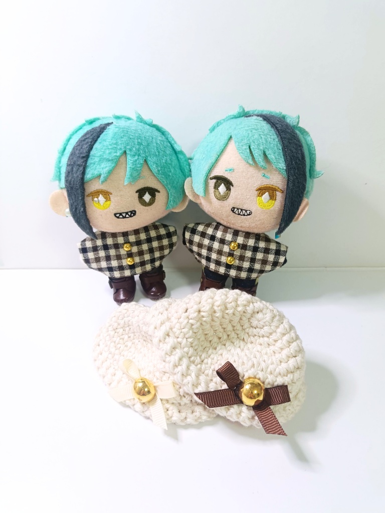 10cmぬい服 ブラウン&アイボリーカジュアルセット