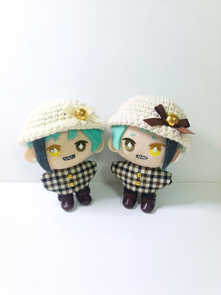 10cmぬい服 ブラウン&アイボリーカジュアルセット