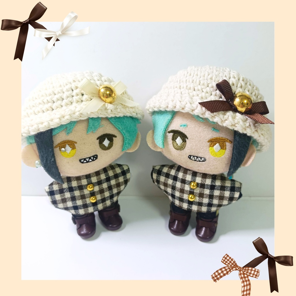10cmぬい服 ブラウン＆アイボリーカジュアルセット