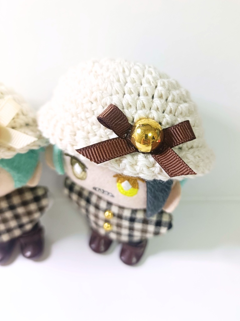 10cmぬい服 ブラウン&アイボリーカジュアルセット