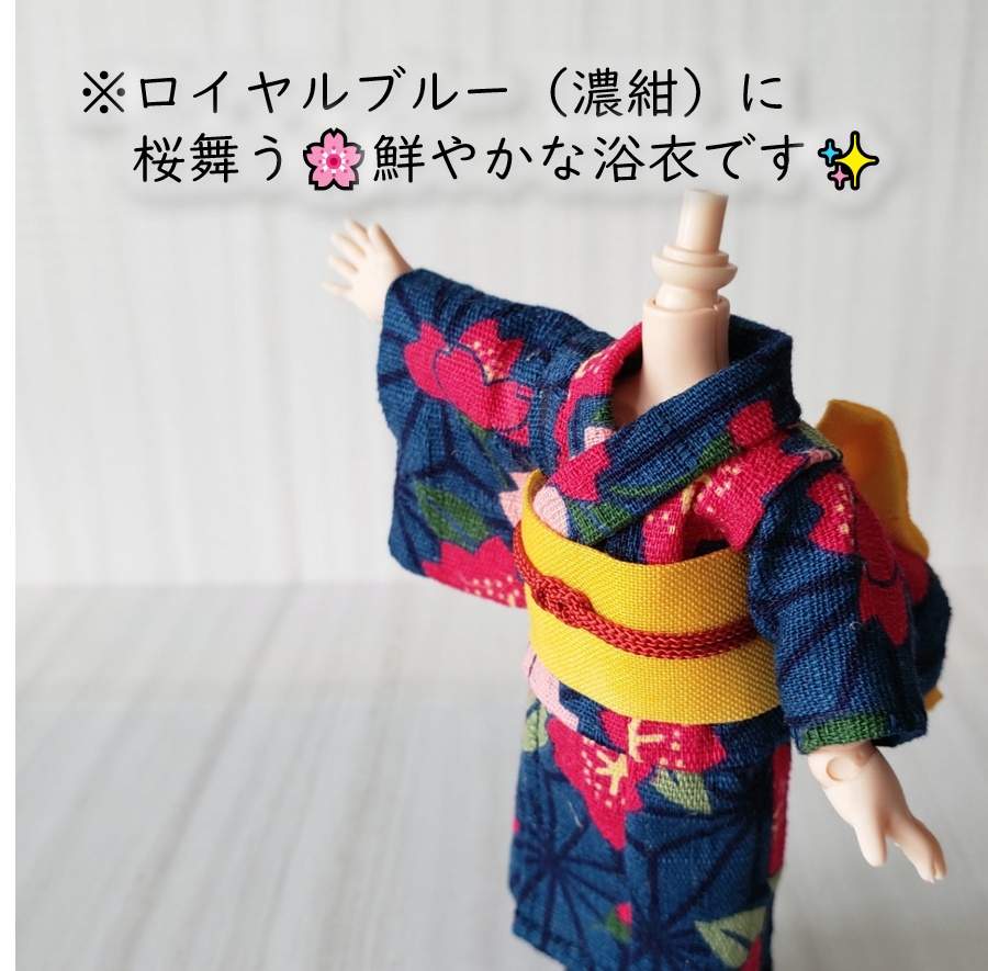 オビツ着用可💗桜爛漫の浴衣(全三色)リニューアル