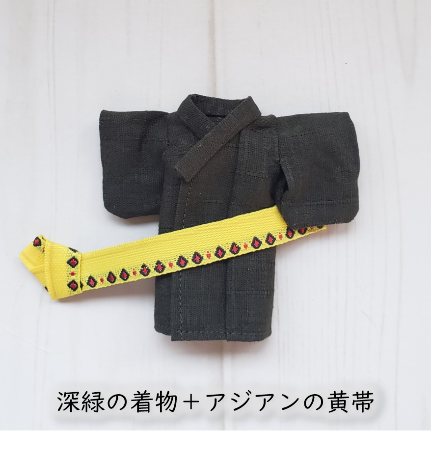 ねんどーる着用可✨アジアン帯がカッコいい着物👘