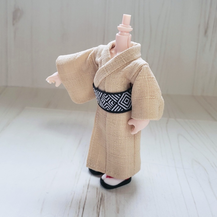 オビツ着用可🏮和模様の帯が可愛い着物👘