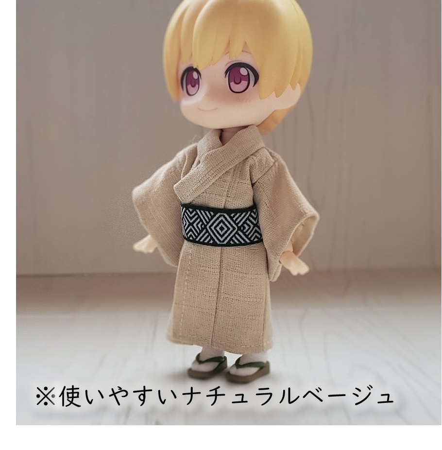 ねんどーる着用可🏮伝統の和模様の帯が可愛い着物