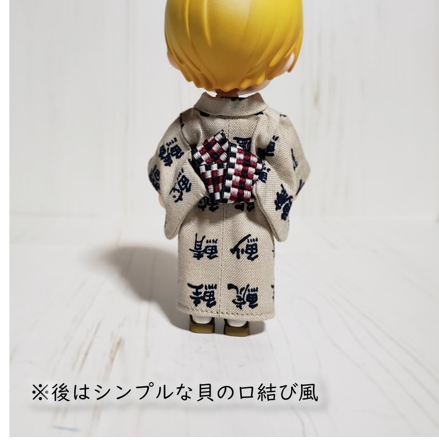 ねんどーる着用可👘魚漢字のおもしろ浴衣🐡