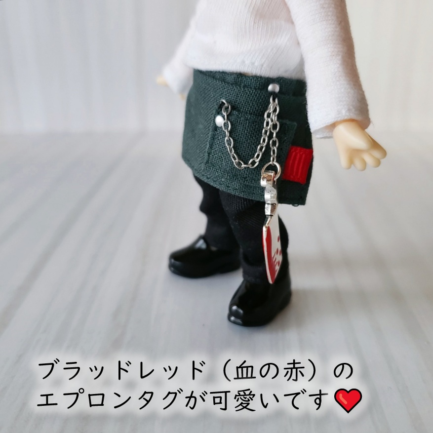 ねんどーる着用可💕可愛い殺人鬼さんのエプロン🔪💀