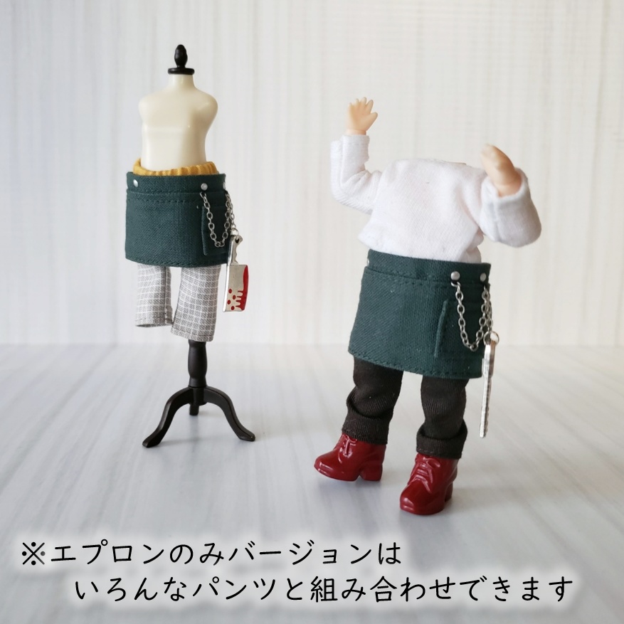 ねんどーる着用可💕可愛い殺人鬼さんのエプロン🔪💀