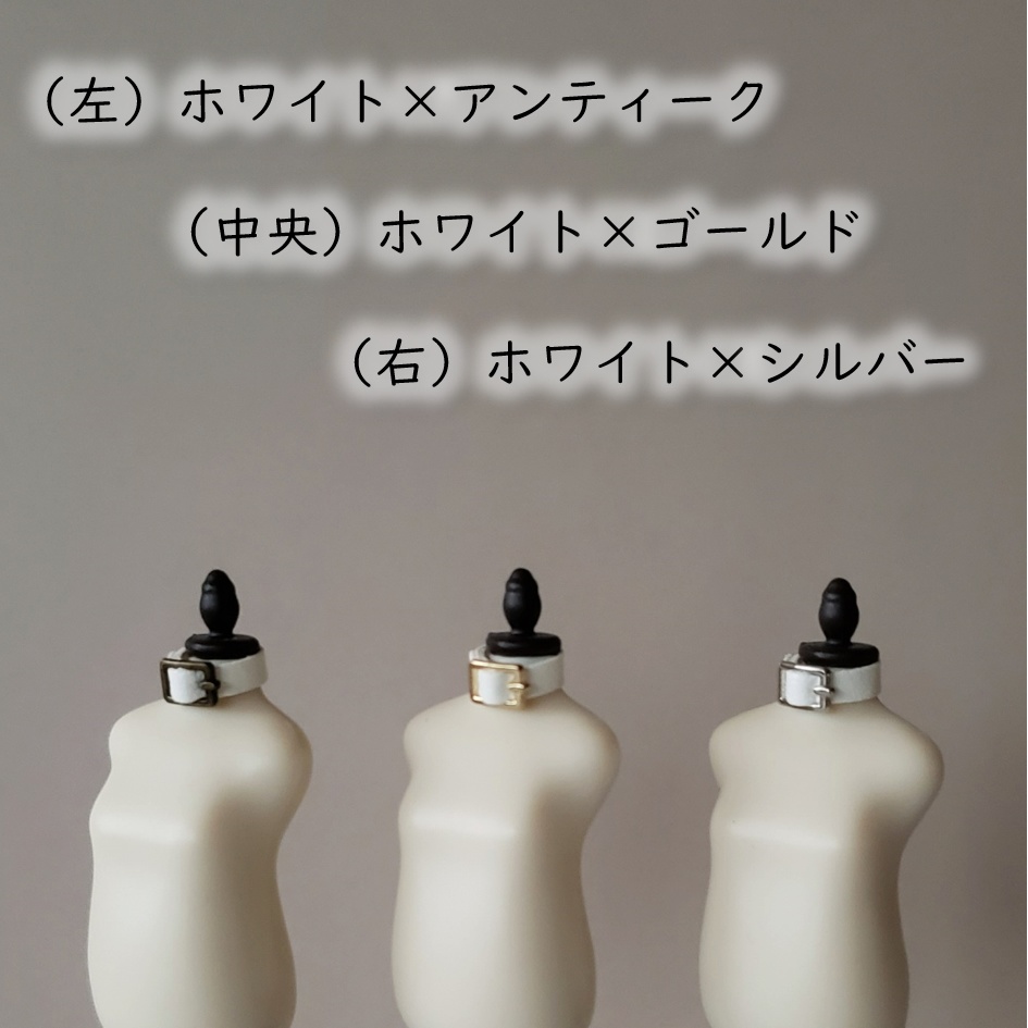 ねんどろいど・オビツ着用可💎メタル調レザーチョーカー