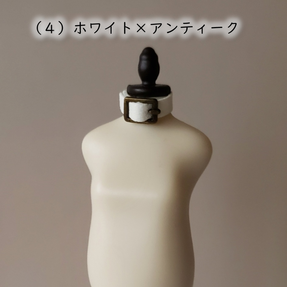 ねんどろいど・オビツ着用可💎メタル調レザーチョーカー