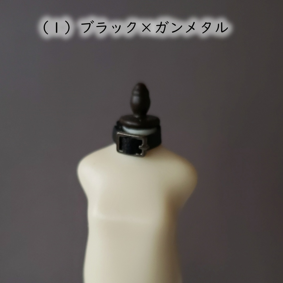 ねんどろいど・オビツ着用可💎メタル調レザーチョーカー