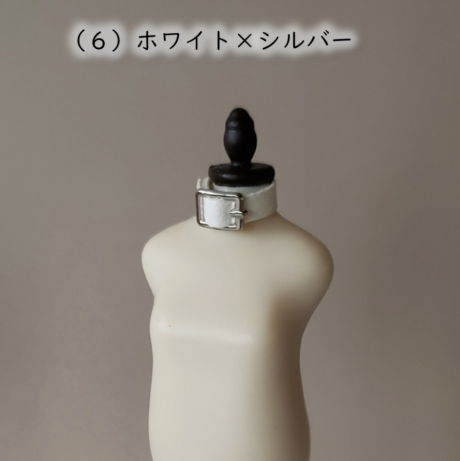 ねんどろいど・オビツ着用可💎メタル調レザーチョーカー