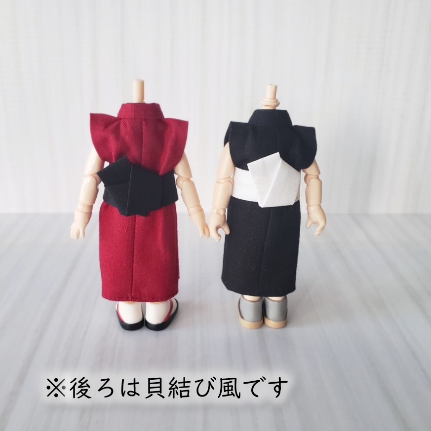 ねんどーる身長調整・オビツ11着用可👘虎縞の羽織と着流し🐅