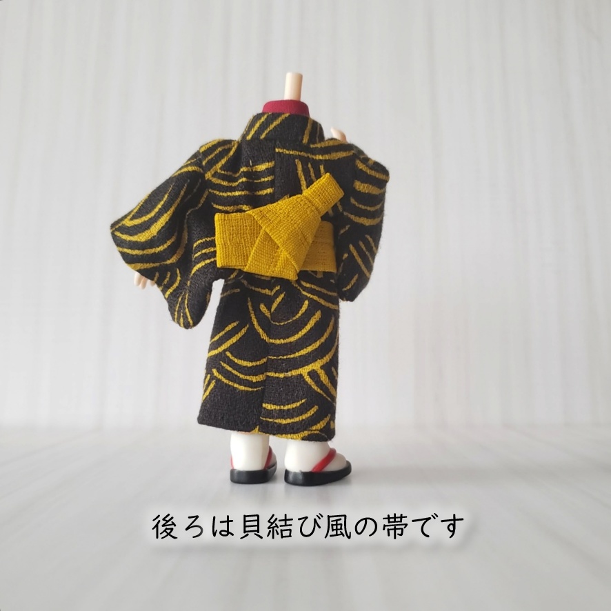 【数量限定】オビツ11着用可👘変わり青海波の着物🌊