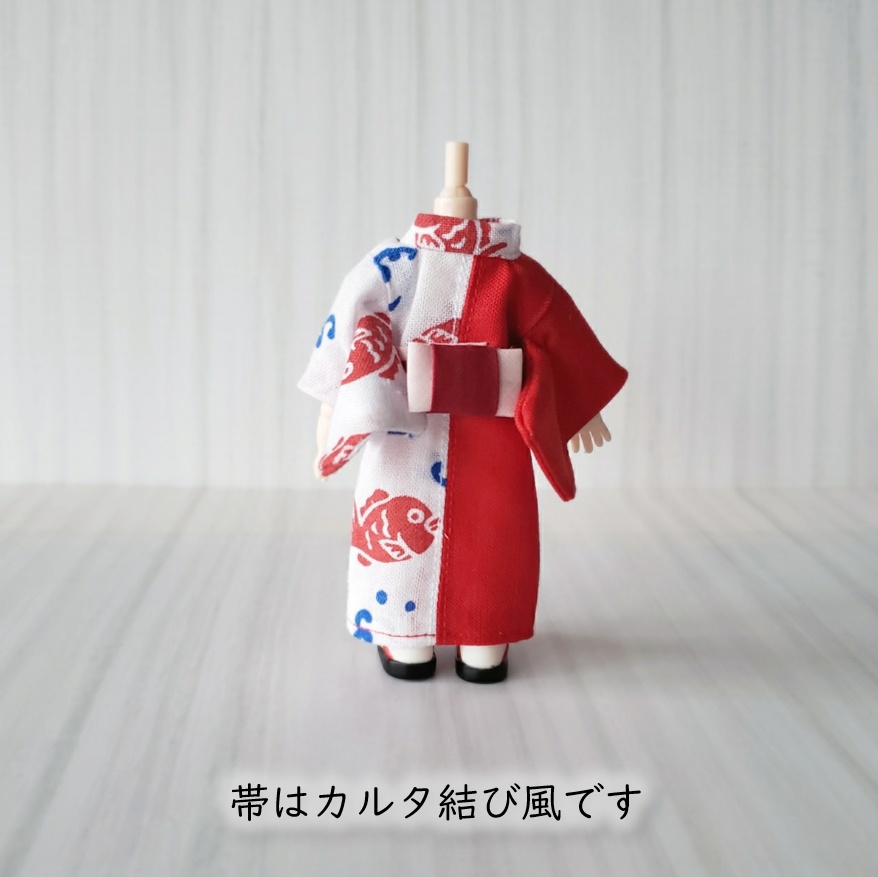 オビツ11着用可👘日本の伝統文様シリーズ第二弾🐙蛸に波🌊めで鯛