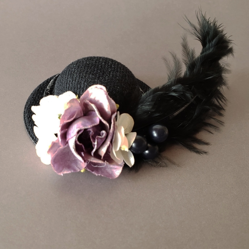 ねんどろいど・ねんどろいどどーる用🌹貴婦人の帽子(大)