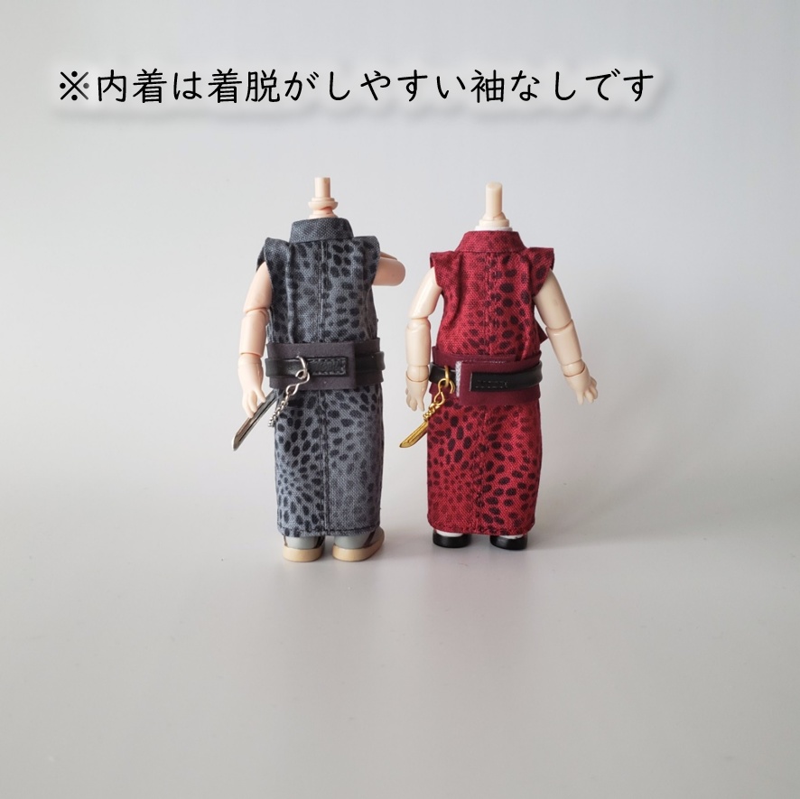 オビツ11等、着用可👘白い羽織シリーズ第二弾🌼『細雪』と華の着流し