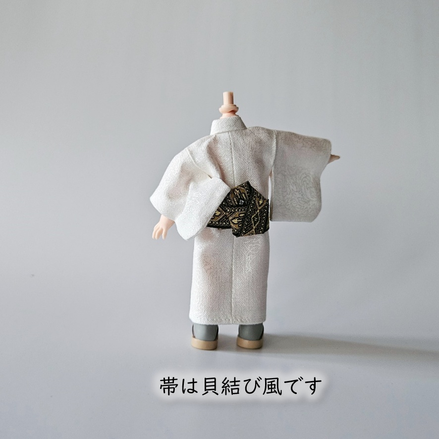 オビツ11着用可👘パールの白い浴衣シリーズ💕第一弾『麻の葉パール/南蛮唐草パール』