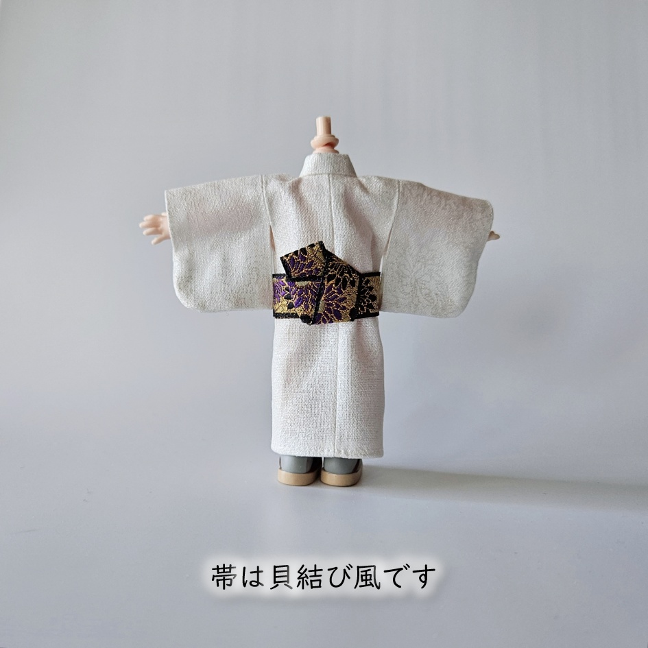 オビツ11着用可👘パールの白い浴衣シリーズ💕第一弾『麻の葉パール/南蛮唐草パール』