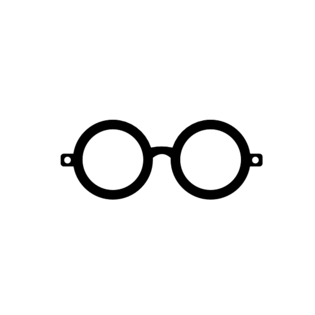 ラウンドメガネ(10㎝ぬい)