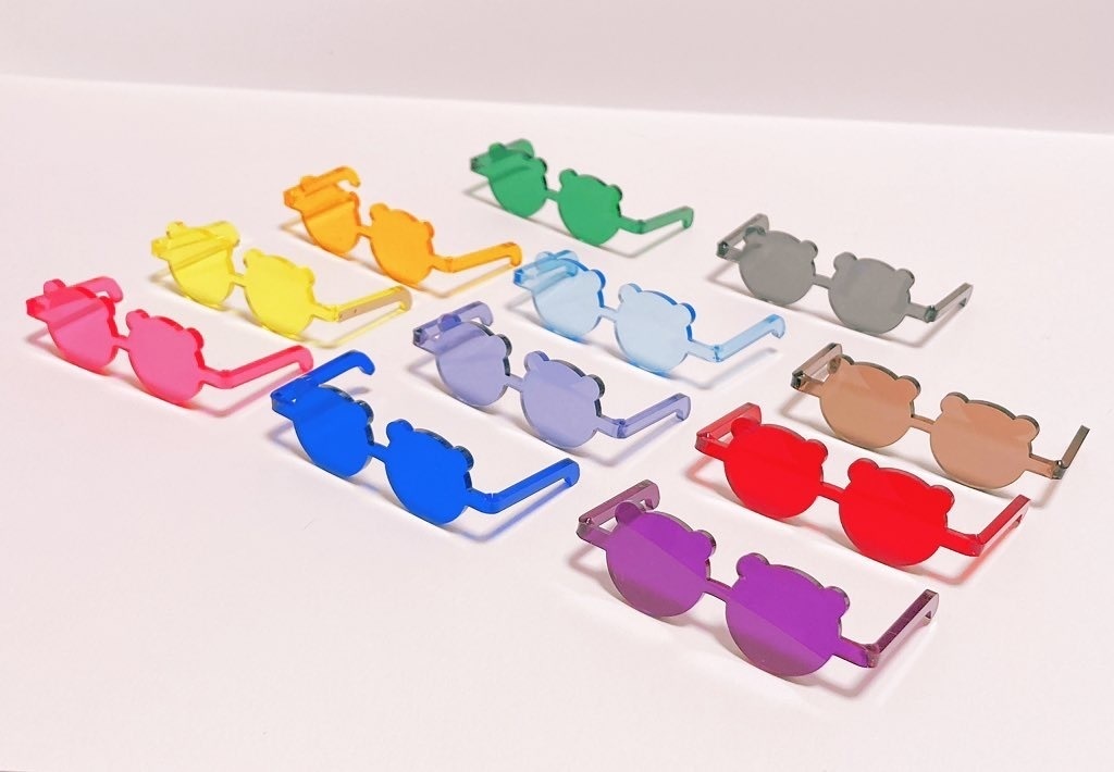 クリアクマくまサングラス-10cmぬい-