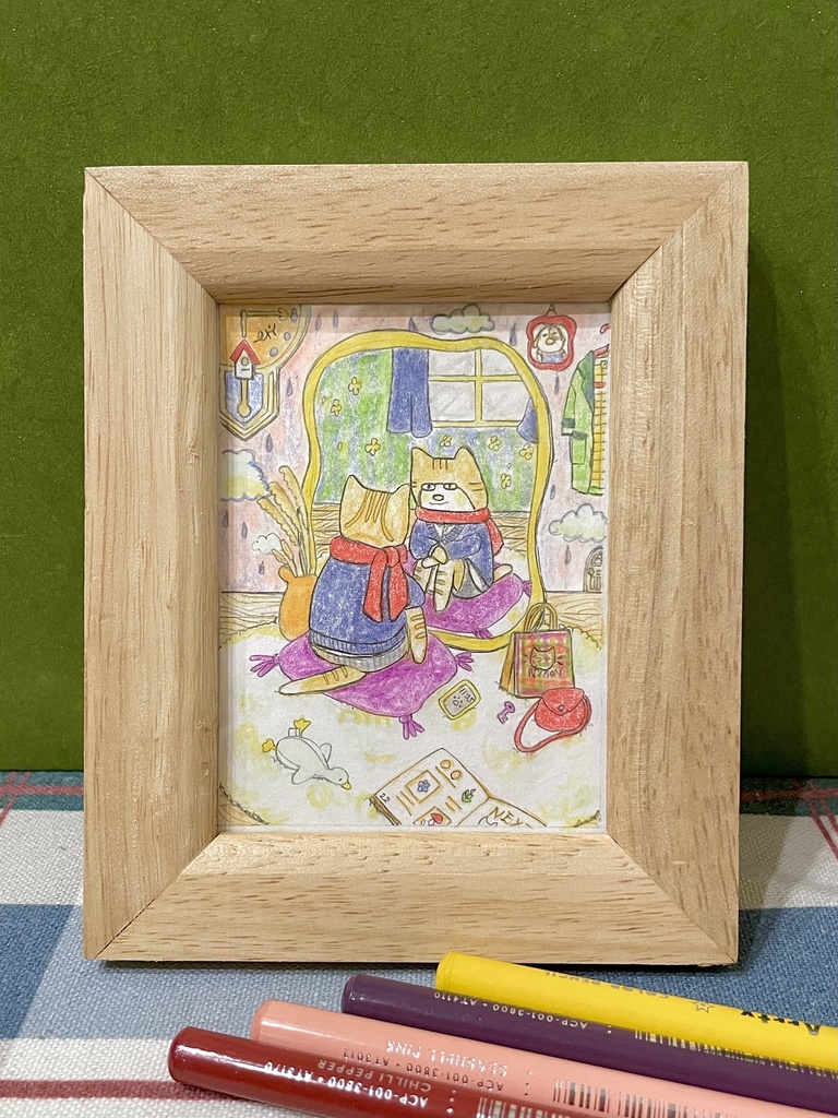 新しいマフラーを買って来て鏡の前でうっとり