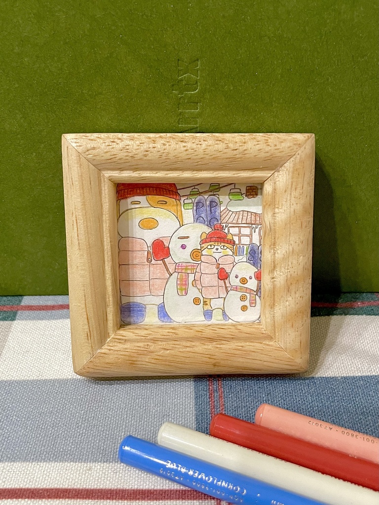 スキー場で一旦雪だるまをつくってみた