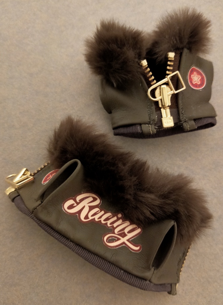 ライダース（ブラック×ゴールドF×ピンク・ラムスキン)