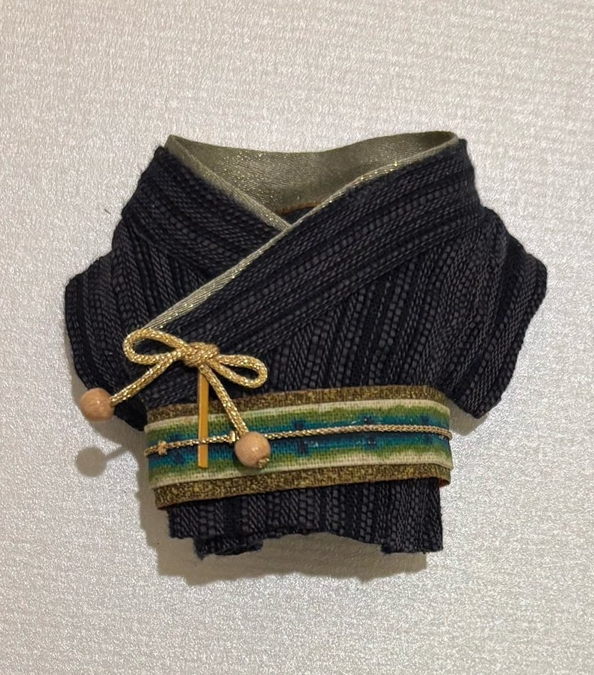 浴衣・紺色×緑