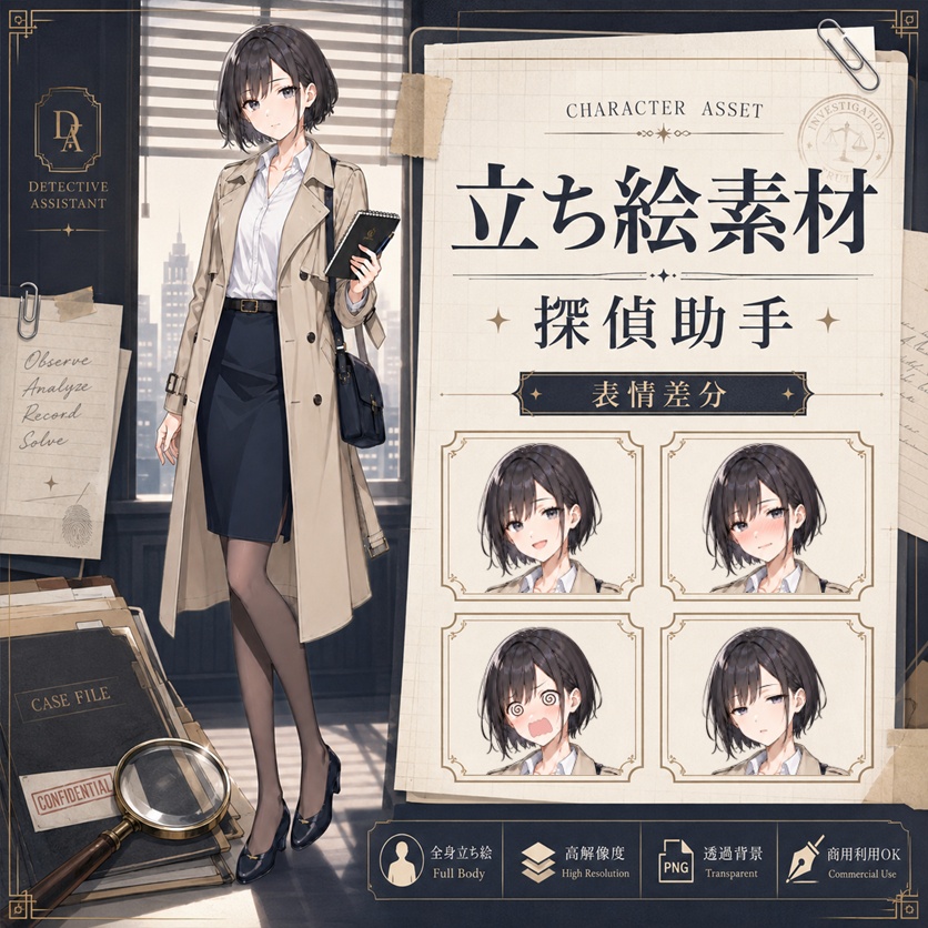 立ち絵(探偵助手)