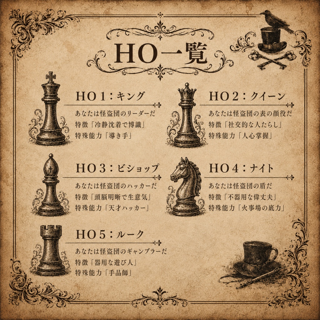 【CoCシナリオ】怪盗団と悲翠の姫君