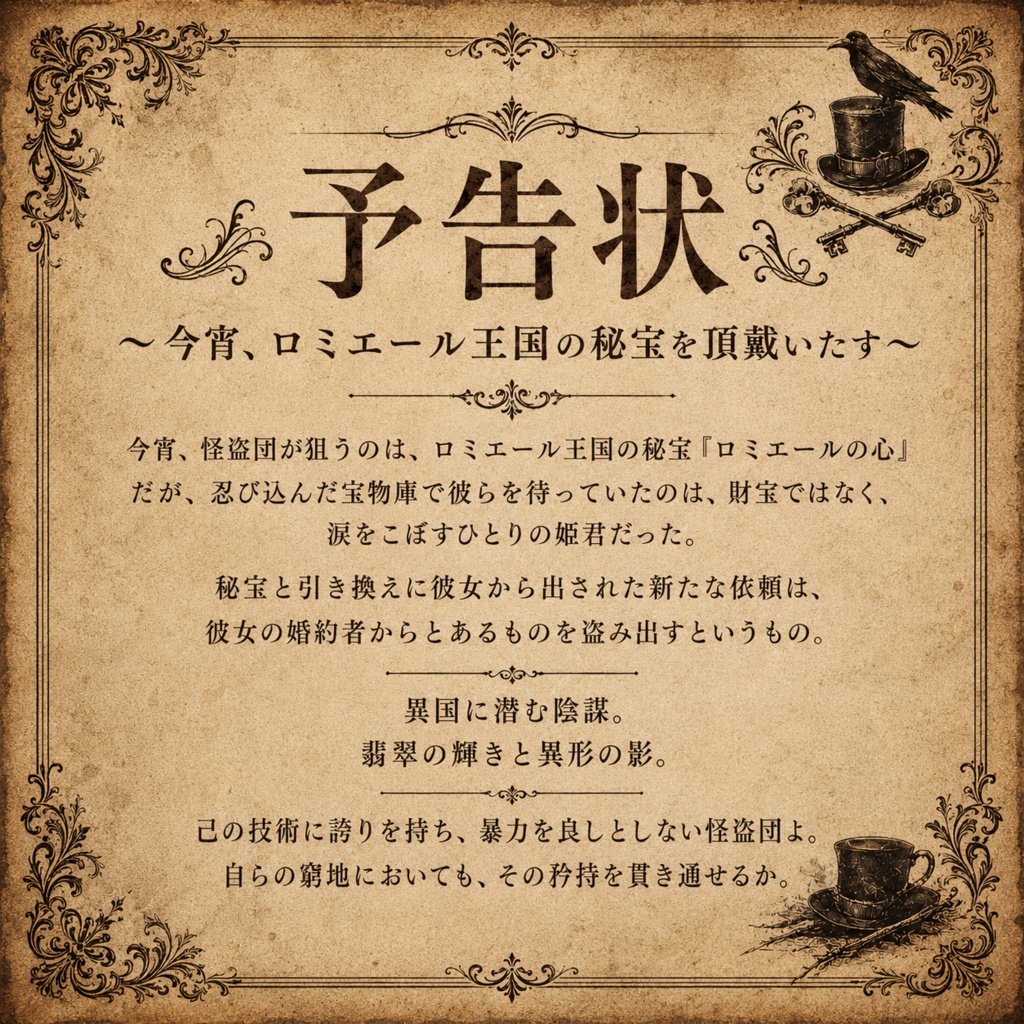 【CoCシナリオ】怪盗団と悲翠の姫君
