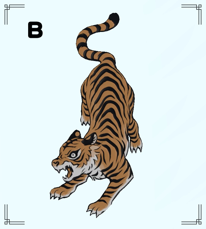 【VRChat想定】虎バッジ