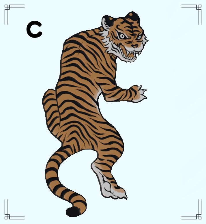 【VRChat想定】虎バッジ