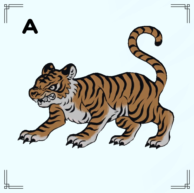 【VRChat想定】虎バッジ