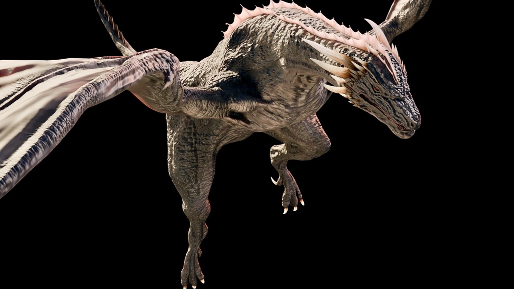 ドラゴン3Dデータblender形式 Dragon