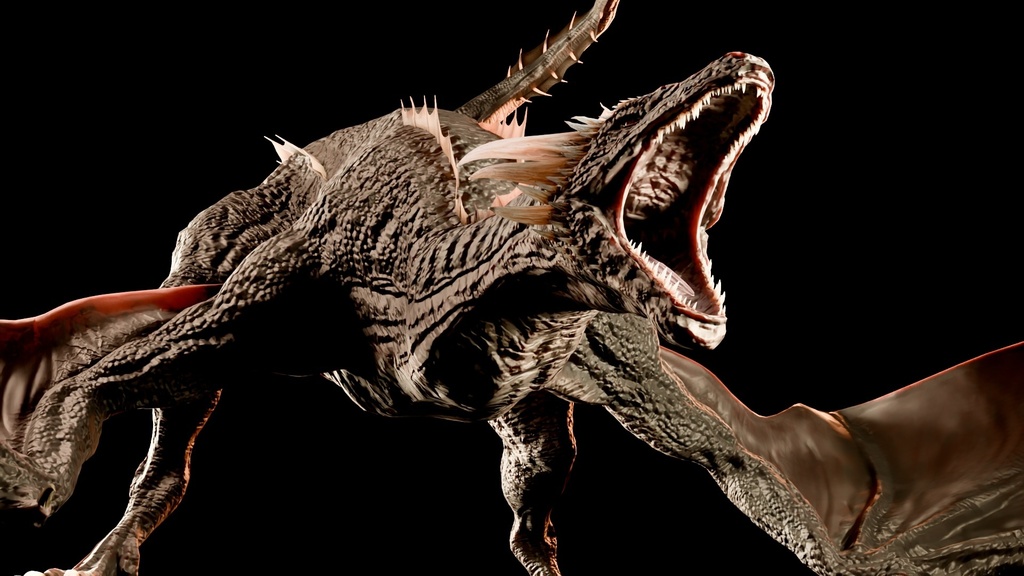 ドラゴン3Dデータblender形式 Dragon