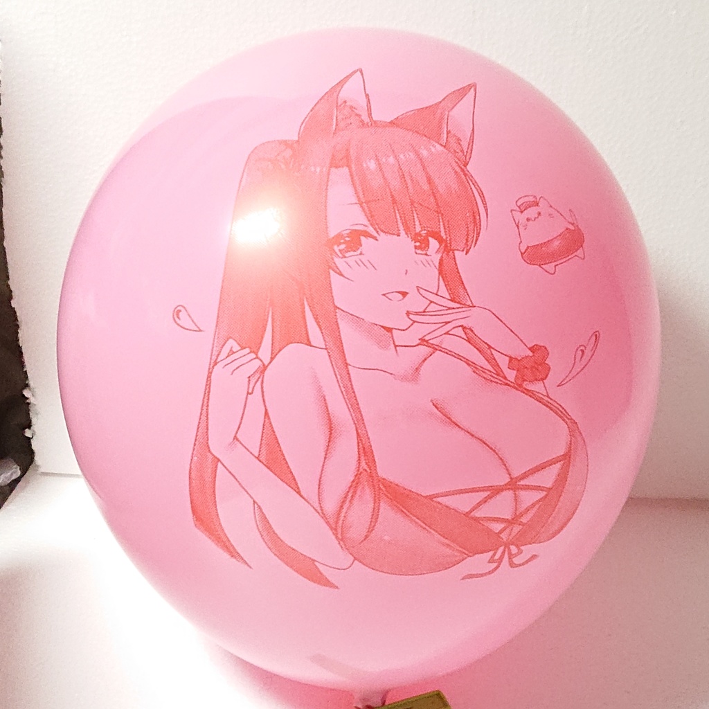 赤〇　プリント風船　