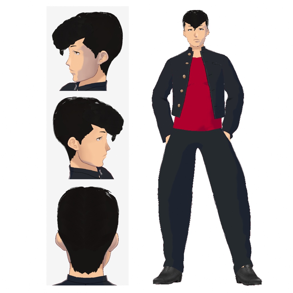 VRMオリジナル3Dモデル「桜庭梅治」