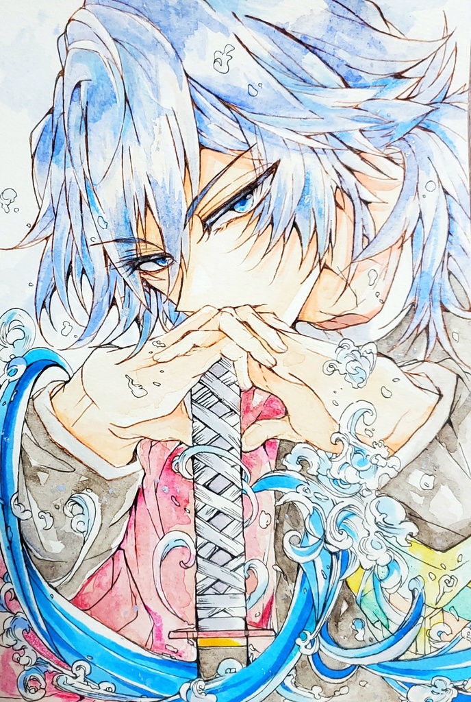 冨岡義勇水彩原画