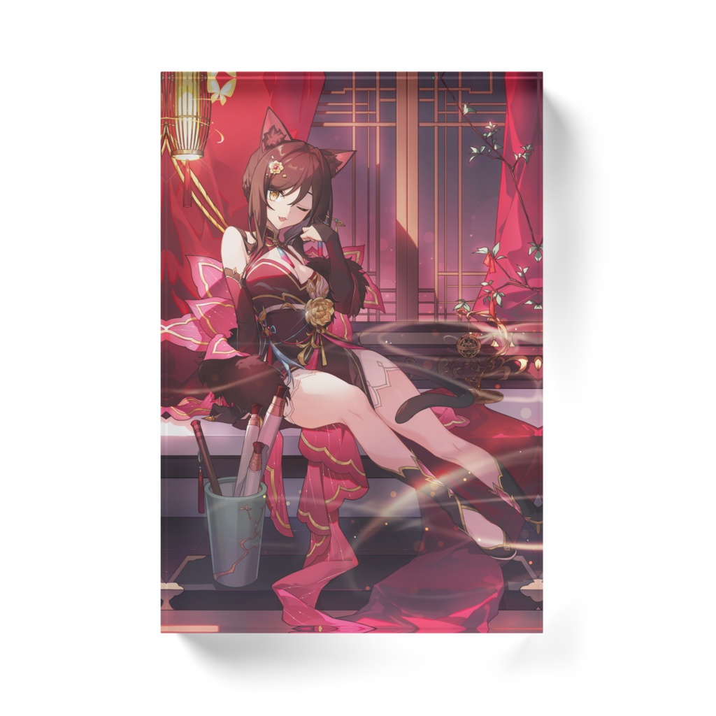 【Planet!】 猫薔りぼん アクリルブロック 100x148mm