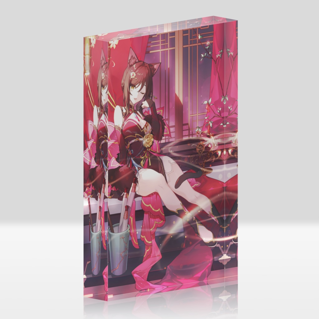 【Planet！】 猫薔りぼん　アクリルブロック  100x148mm