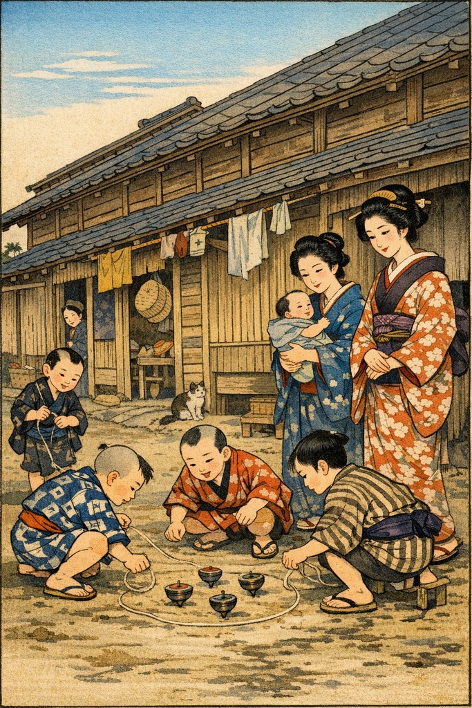 長屋の一幕（tenement house）