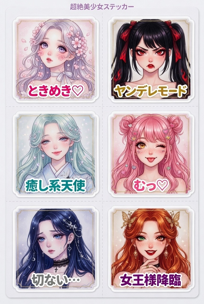 超絶美少女シリーズ（ステッカー・シール素材）